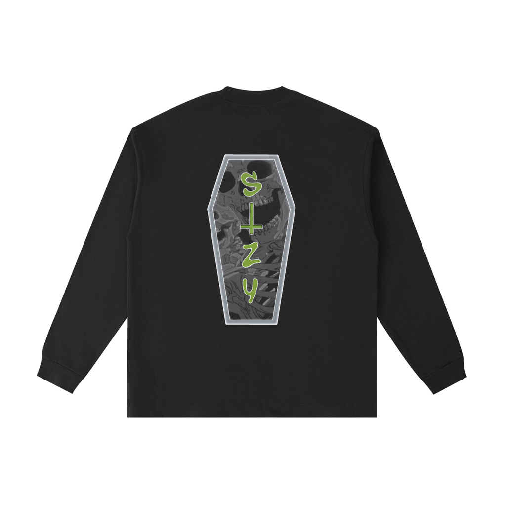 Grey/Green Logo Long Sleeve