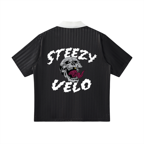 Contrast Collar Striped Soccer Jersey